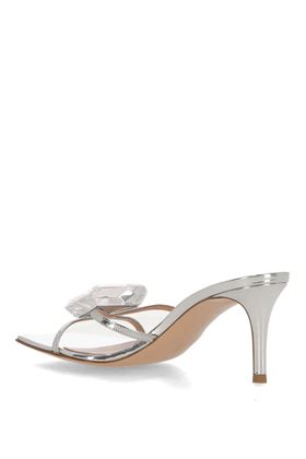 Sabot in pelle da 80 mm Gianvito Rossi | G1678070RICMETSILVERARGE